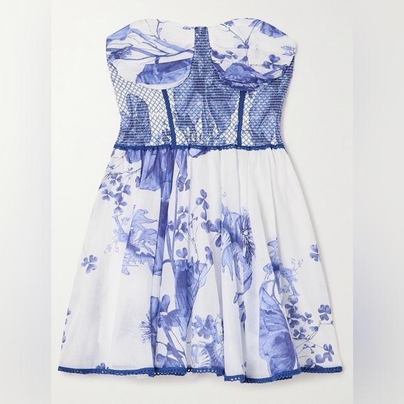 Charo Ruiz GUEILY SHORT DRESS blue and white NWT - Picture 5 of 11